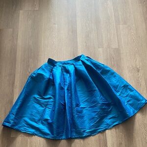 Vibrant Blue Midi Skirt
